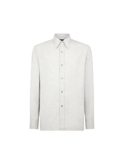 CASHMERE MELANGE FLUID FIT SHIRT