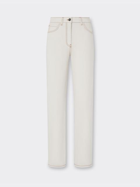 Five-pocket denim trousers