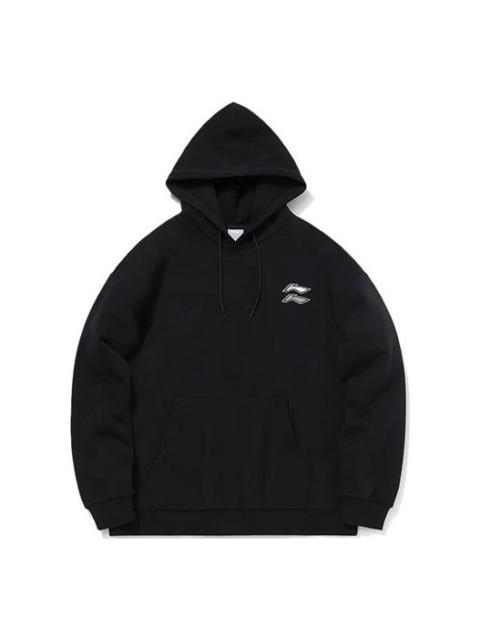 Li-Ning Sports Fashion Series Loose Pullover Hoodie 'Black' AWDQB38-1