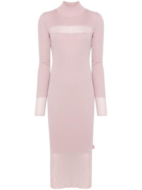 ribbed-knit midi dress
