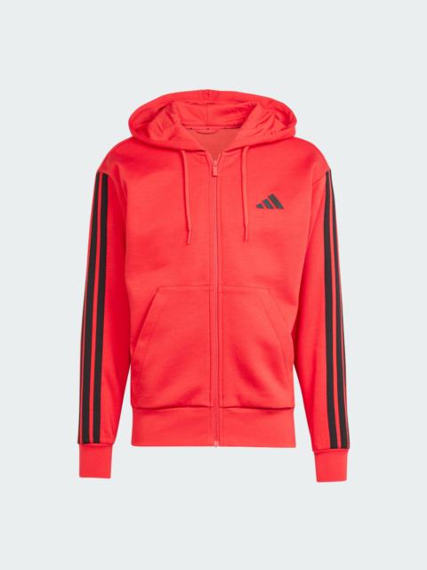 Essentials 3-Stripes Fleece Hoodie