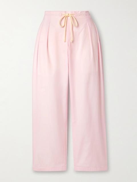 Pleated Organic Cotton-poplin Tapered Pants