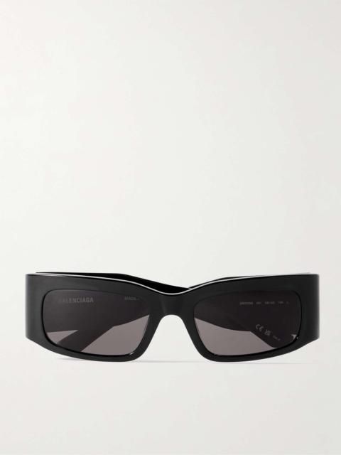 Rectangular-Frame Acetate Sunglasses