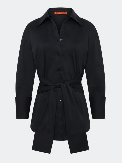 Inna Poplin Top in Black