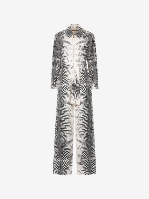 Zebra-Print Jumpsuit