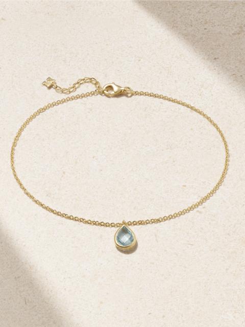 14-karat Gold Topaz Anklet