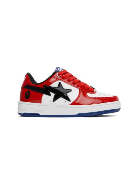 Red & White 'BAPE' STA # 1 Sneakers