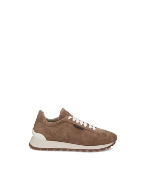 suede lace-up sneakers
