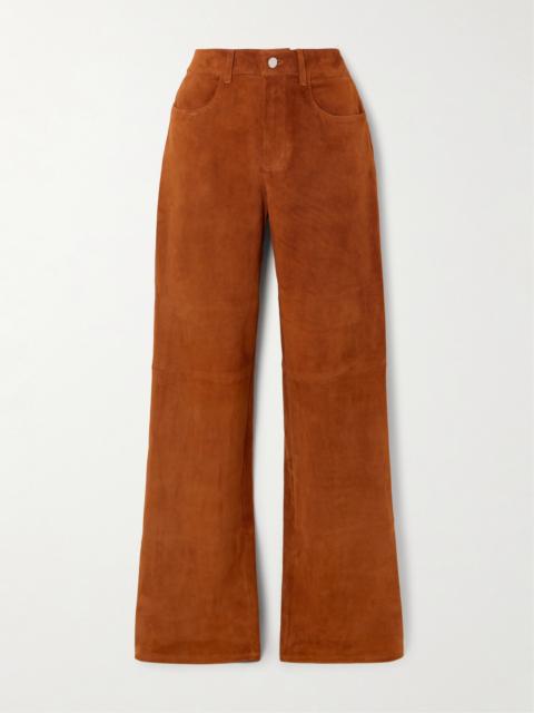 Mythéo Paneled Suede Straight-leg Pants