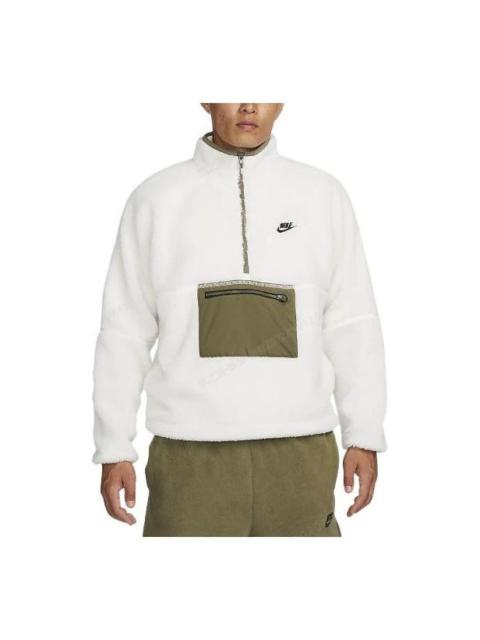 Nike Club Winter half-zip fleece jacket 'White olive' DQ4881-133