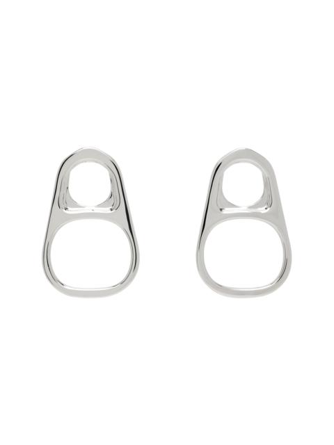 'The Silver-Toned Ring-Pull' Earrings