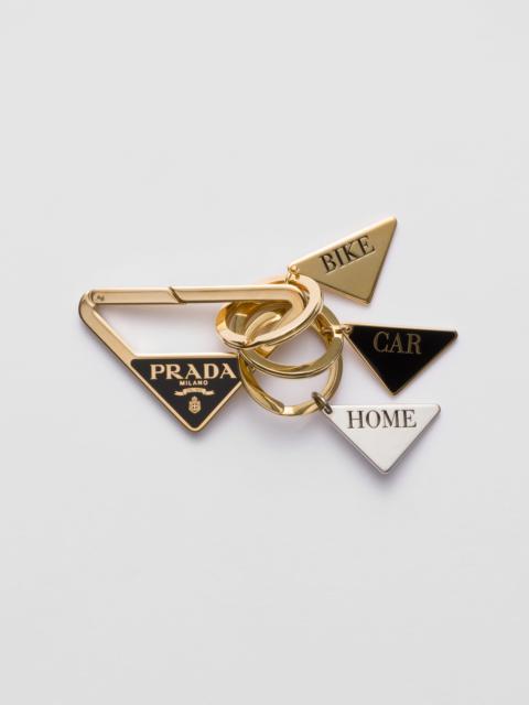 Metal triangle key ring