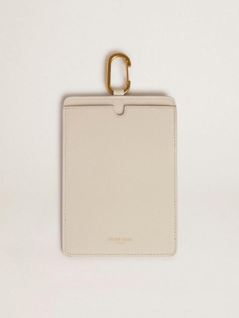 Worn white document holder