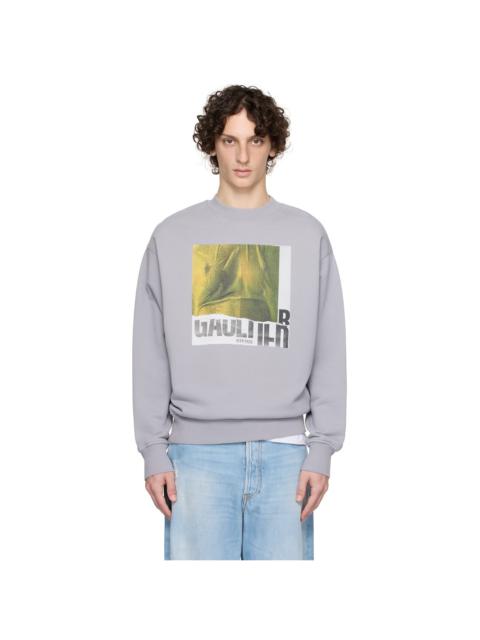 SSENSE Exclusive Gray Cotton Crew Printed Water Sweatshirt