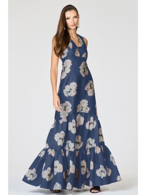 RORI GOWN - STEEL BLUE CORSAGE
