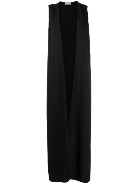 maxi open-front gilet