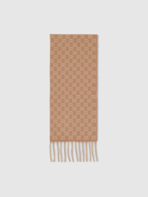 GG wool cashmere scarf