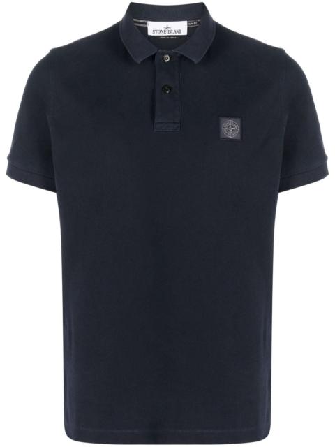 logo-patch polo shirt