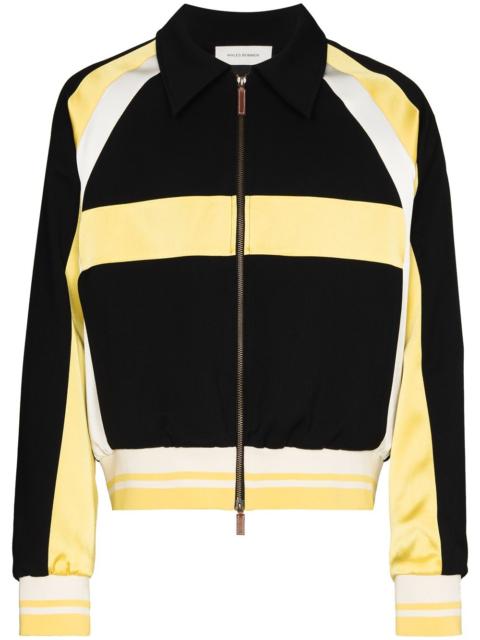 Isaacs panelled bomber jacket