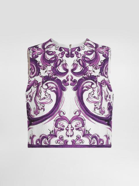 Majolica-print mat top