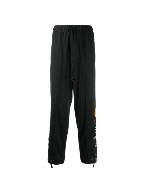 baroque print detailed track pants