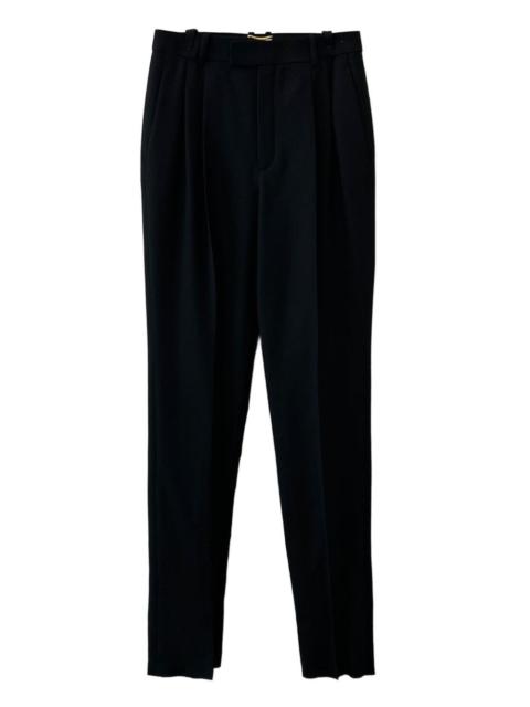 pleated-front trousers