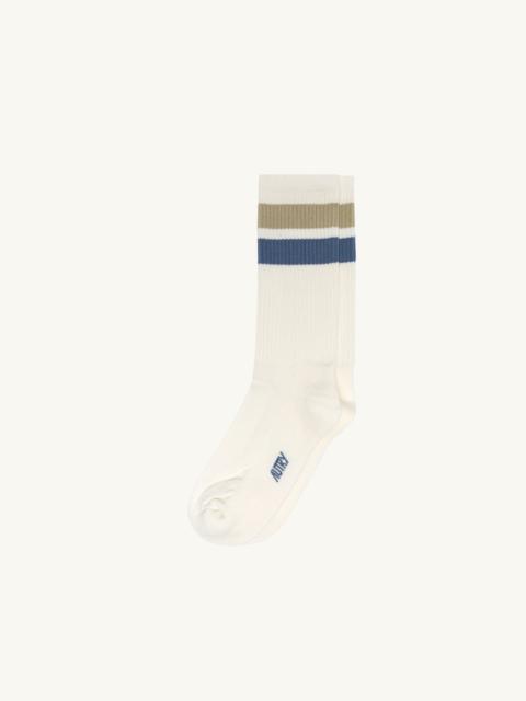 UNISEX STRIPED JACQUARD LOGO SOCKS