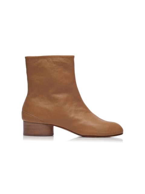 Tabi Leather Ankle Boots tan