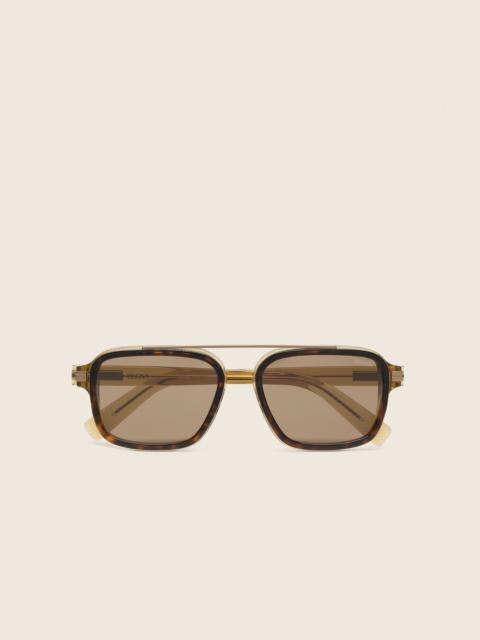 TRANSPARENT HAVANA BROWN ACETATE SUNGLASSES