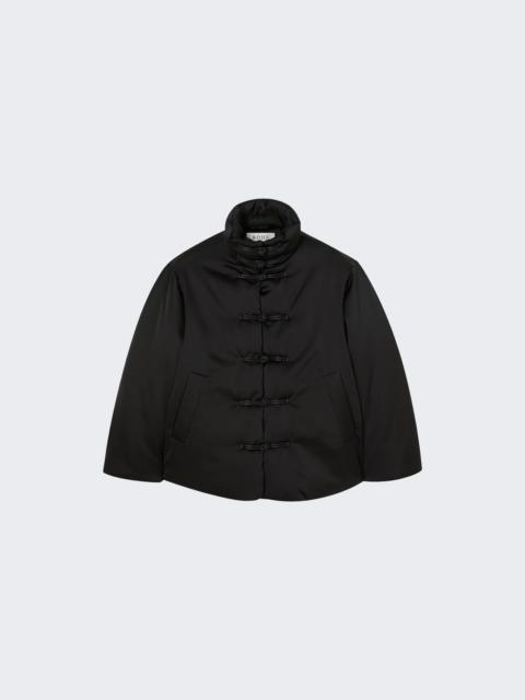 Mandarin Satin Padded Jacket Black