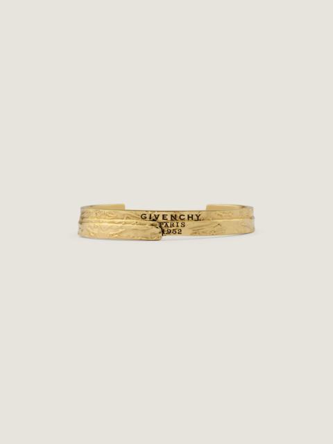 GIVENCHY TAPE CUFF BRACELET IN METAL AND ENAMEL