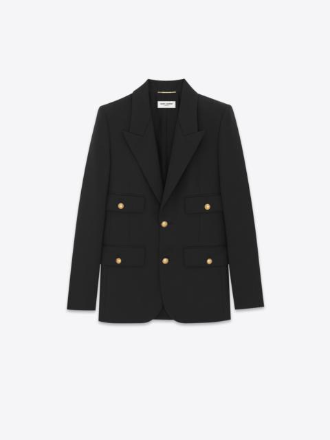 single-breasted jacket in grain de poudre