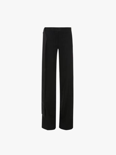 Satin Waistband Trouser In Black