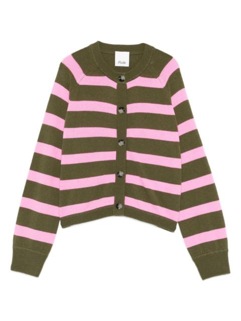 stripe-pattern cardigan