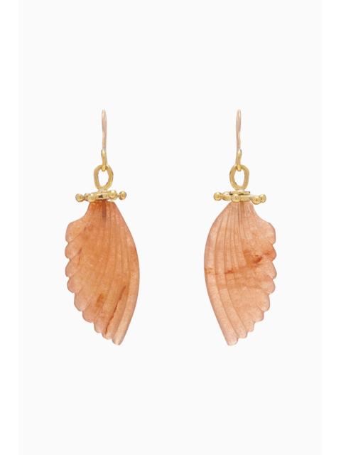 Small Wing Stone Drop Earring