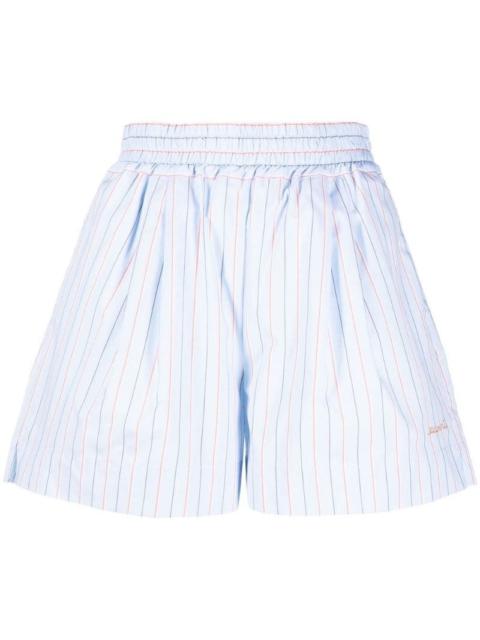 striped cotton shorts