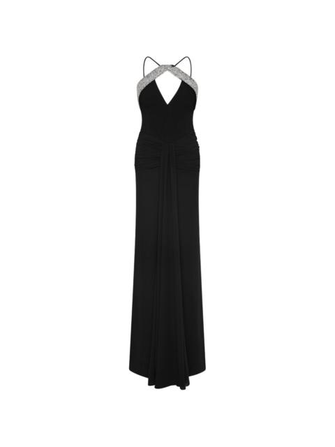 Astros embellished V-neck maxi dress
