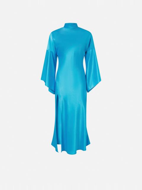 LONG, FLUID SATIN DRESS