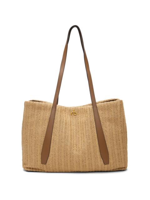 Beige Chelsea Straw Tote