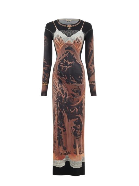 Wet Nuisette Printed Jersey Ls Long DreSS
