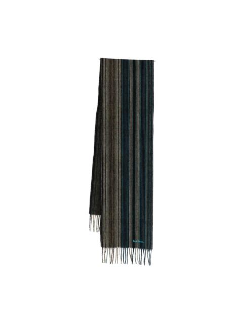 striped fringed scarf