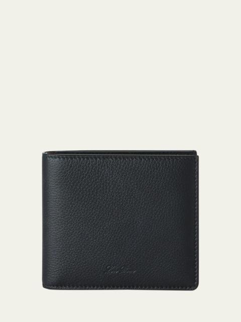 Men's Grained Leather Bifold Wallet