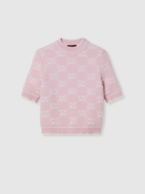 GG wool bouclé jacquard top