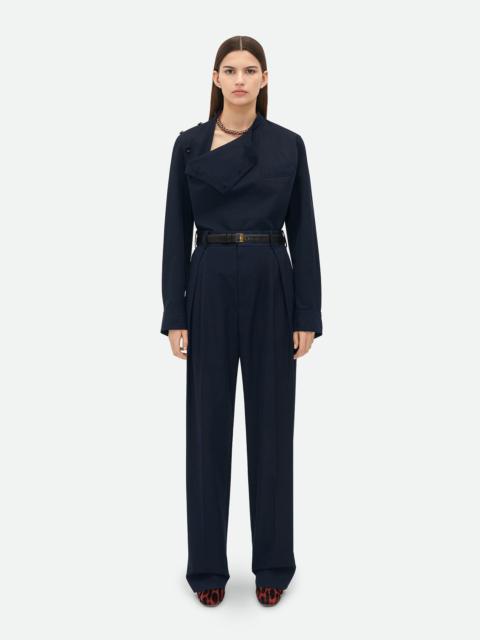 Light Cotton Twill Tapered Trousers