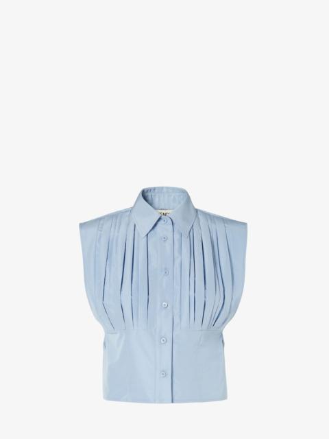 Top Light blue faille top