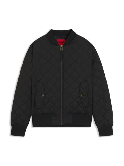 WATER-REPELLENT JACKET IN QUILTED SATIN