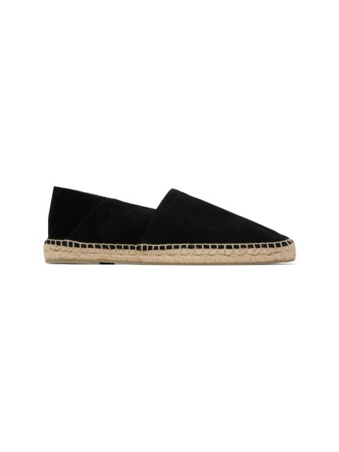 Black Perforated Suede Barnes Espadrilles