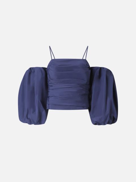 CROP TOP WITH PUFF SLEEVES