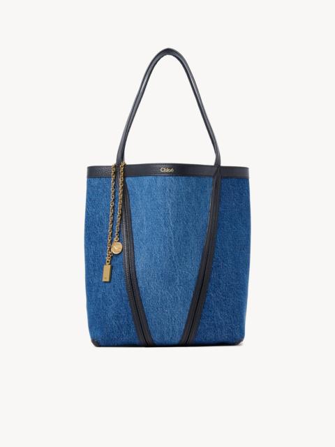 CHLOÉ SPIN TOTE BAG IN DENIM