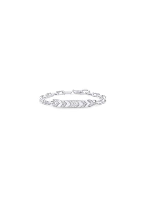 WHITE GOLD DIAMOND CHEVRON CHAIN BRACELET